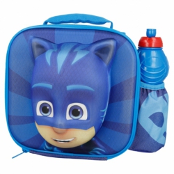 SET BOLSA AISLANTE 3D CHARACTER Y BOTELLA SPORT PJ MASKS