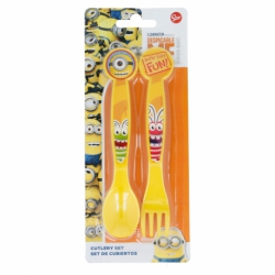 SET DE 2 CUBIERTOS PP MINIONS FUN LAND