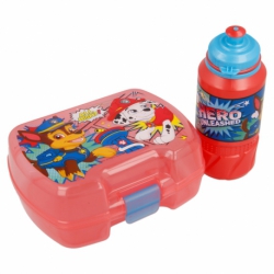 SET PREMIUM VUELTA AL COLE 2 PCS. (SANDWICHERA PREMIUM Y BOTELLA SPORT EASY  420 ML) PATRULLA CANINA COMIC