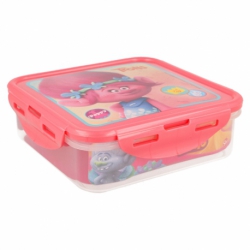 RECIPIENTE CUADRADO 750 ML |  TROLLS GIRL