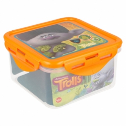 RECIPIENTE CUADRADO 730 ML |  TROLLS BOY