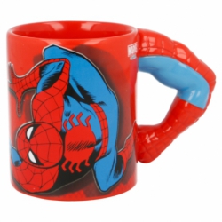 TAZA CERAMICA 3D 330 ML |  BRAZO SPIDERMAN