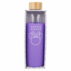 GLASS BOTTLE WITH SILICONE COVER 585 ML MINNIE