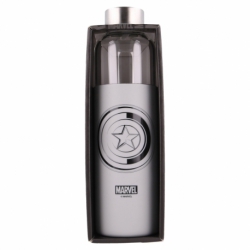 GLASS BOTTLE WITH SILICONE COVER 585 ML MARVEL