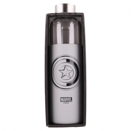 GLASS BOTTLE WITH SILICONE COVER 585 ML MARVEL