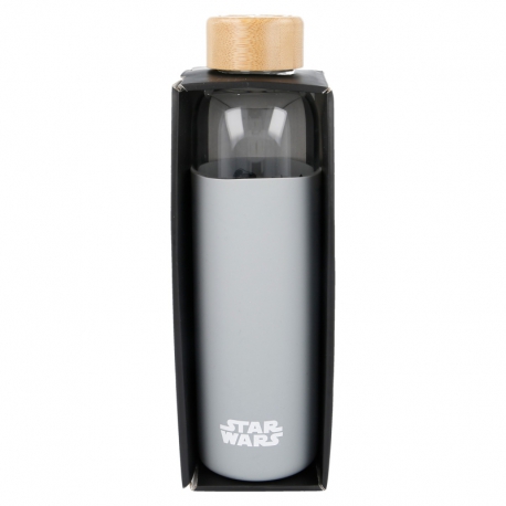 GLASS BOTTLE WITH SILICONE COVER 585 ML STAR WARS