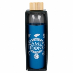 GLASS BOTTLE WITH SILICONE COVER 585 ML GAME OF THRONES