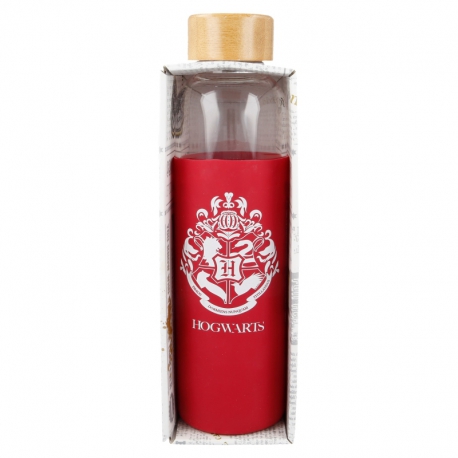 GLASS BOTTLE WITH SILICONE COVER 585 ML HARRY POTTER