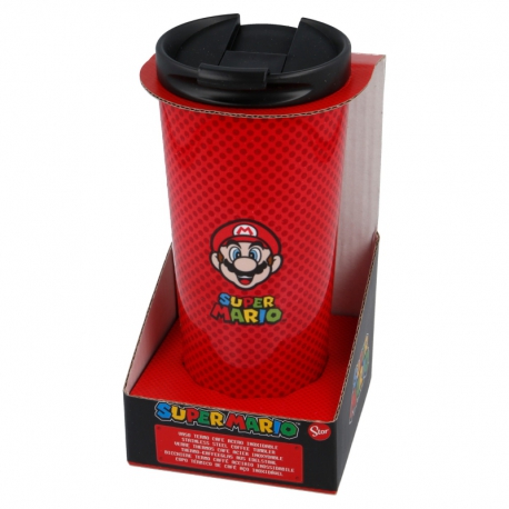 INSULATED STAINLESS STEEL COFFEE TUMBLER 425 ML SUPER MARIO