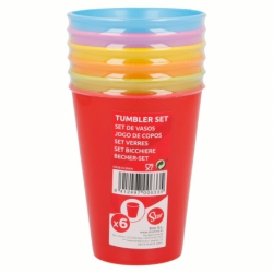 6 PCS COLOR PICNIC TUMBLERS SET