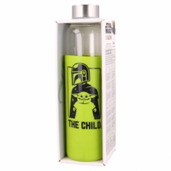 STOR BOTELLA DE CRISTAL CON FUNDA DE SILICONA 585 ML THE MANDALORIAN YOUNG ADULT