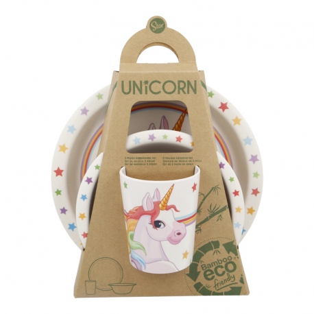BAMBOO 3 PCS SET UNICORNS