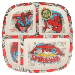 BAMBOO DIVIDED PLATE SPIDERMAN COMIC