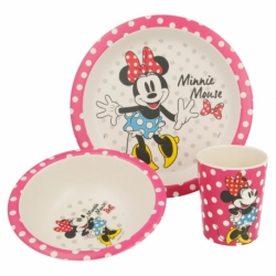 BAMBOO 3 PCS SET WITH RIM MINNIE MOUSE - DISNEY - GLAM DOTS