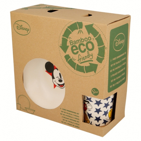 BAMBOO 3 PCS SET WITH RIM MICKEY MOUSE - DISNEY - ALL STAR