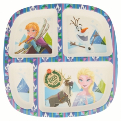 BAMBOO DIVIDED PLATE FROZEN BEST OF DISNEY