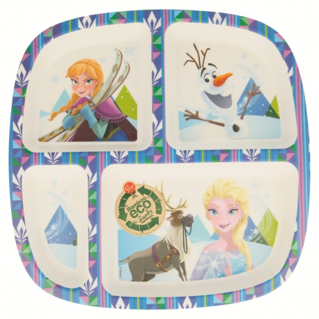 BAMBOO DIVIDED PLATE FROZEN BEST OF DISNEY