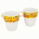 2 PCS STONEWARE STACKABLE MUGS 8 OZ EMOJI