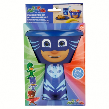 CHARACTER STACKING MEAL SET PJ MASKS