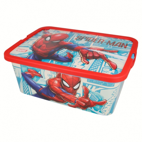 STORAGE CLICK BOX 13 L SPIDERMAN COMIC BOOK