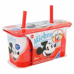 DAILY USE 2 PCS SET YOGHURT STRAW TUMBLER 190 ML |  MICKEY MOUSE - DISNEY -
