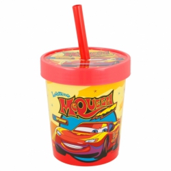 DAILY USE ICE CREAM TUB STRAW TUMBLER 560 ML |  CARS