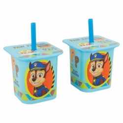 DAILY USE 2 PCS SET YOGHURT STRAW TUMBLER 190 ML |  PAW PATROL