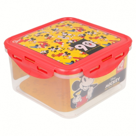 SQUARE HERMETIC FOOD CONTAINER 1400 ML |  MICKEY MOUSE - DISNEY - 90