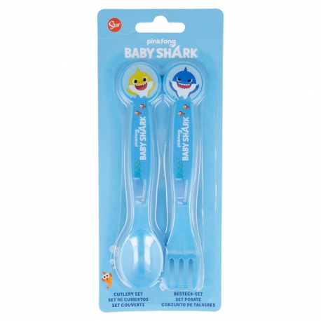 2 PCS PP CUTLERY SET BABY SHARK