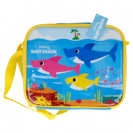 RECTANGULAR INSULATED BAG WITH STRAP BABY SHARK