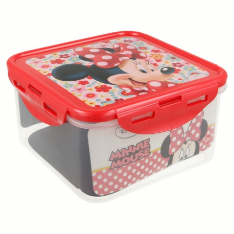 SQUARE HERMETIC FOOD CONTAINER 1400 ML |  MINNIE MOUSE - DISNEY - BLOOM