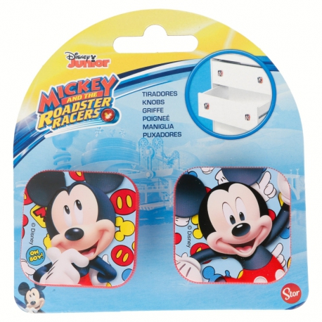 2 PCS. SET SQUARE STANDARD DORKNOBS MICKEY MOUSE - DISNEY -