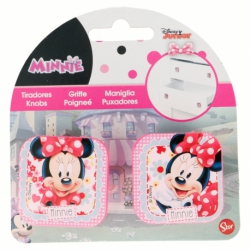2 PCS. SET SQUARE STANDARD DORKNOBS MINNIE MOUSE - DISNEY -