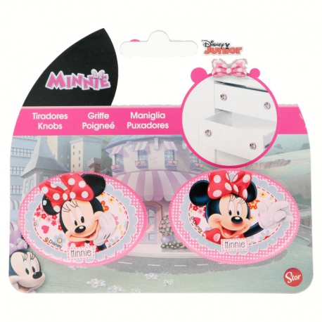 2 PCS. SET OVAL STANDARD DORKNOBS MINNIE MOUSE - DISNEY -