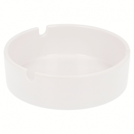 WHITE ROUND MELAMINE ASHTRAY (105X33 MM.)