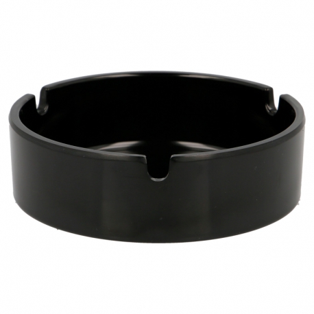 BLACK ROUND MELAMINE ASHTRAY (105X33 MM.)