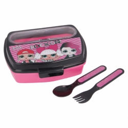 FUNNY SANDWICH BOX WITH CUTLERY LOL SURPRISE ROCK ON