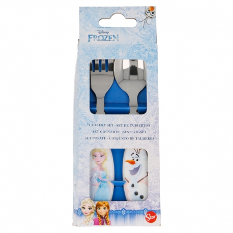 2 PCS ELLIPTICAL METALLIC CUTLERY SET FROZEN IRIDESCENT AQUA