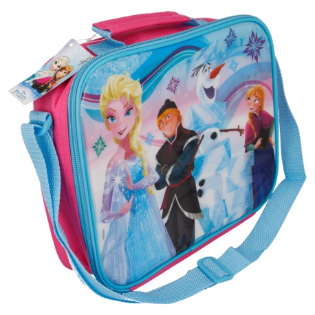 RECTANGULAR INSULATED BAG WITH STRAP FROZEN IRIDESCENT AQUA