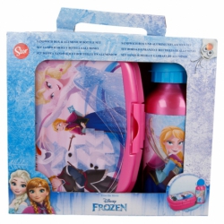 2 PCS URBAN BACK TO SCHOOL SET (ALUMINIUM BOTTLE 400 ML,  URBAN SANDWICH BOX) FROZEN IRIDESCENT AQUA
