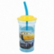 BASIC CLEAR STRAW TUMBLER 460 ML |  CARS RACE READY