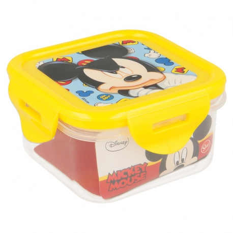 SQUARE HERMETIC FOOD CONTAINER 290 ML |  MICKEY MOUSE - DISNEY - ICONS
