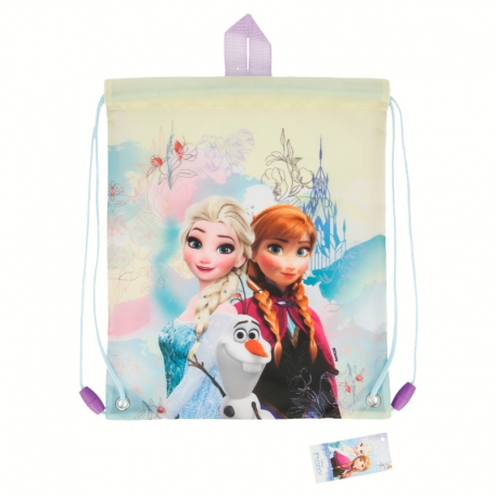 DRAWSTRING LUNCH BAG FROZEN FLORAL 