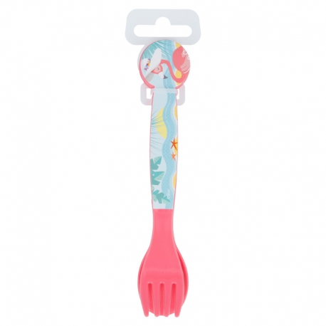 2 PCS PP CUTLERY SET FLAMINGOS