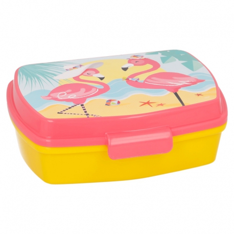 FUNNY SANDWICH BOX FLAMINGOS
