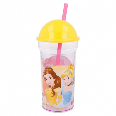 DOME CLEAR STRAW TUMBLER 460 ML |  PRINCESS FOREVER