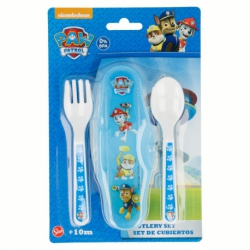 2 PCS TODDLER PP CUTLERY TRAVEL SET PAW PATROL