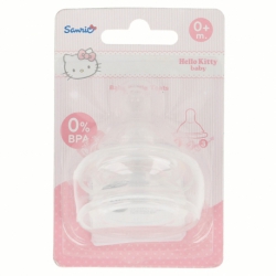 2 PCS SET SILICONE TEATS 3 POSITIONS HELLO KITTY BABY