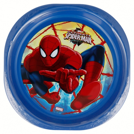 3 PCS PICNIC PP PLATE SET SPIDERMAN RED WEBS