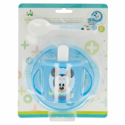 BABY 3 PCS MICRO EASY SET (MICRO EASY BOWL, EASY TRAINING MUG & PP SPOON) MICKEY MOUSE - DISNEY - PAINT POT